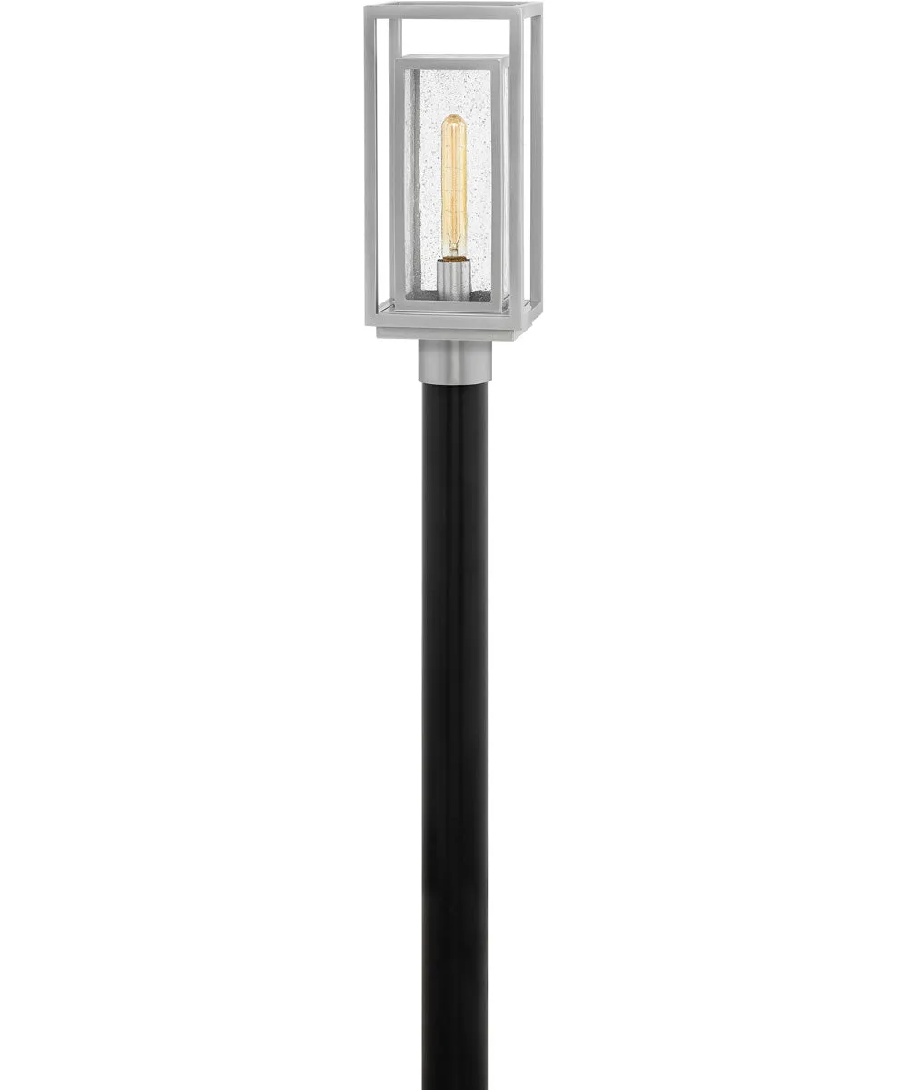 1-Light Medium Post Top or Pier Mount Lantern in Satin Nickel