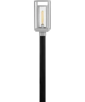 1-Light Medium Post Top or Pier Mount Lantern in Satin Nickel
