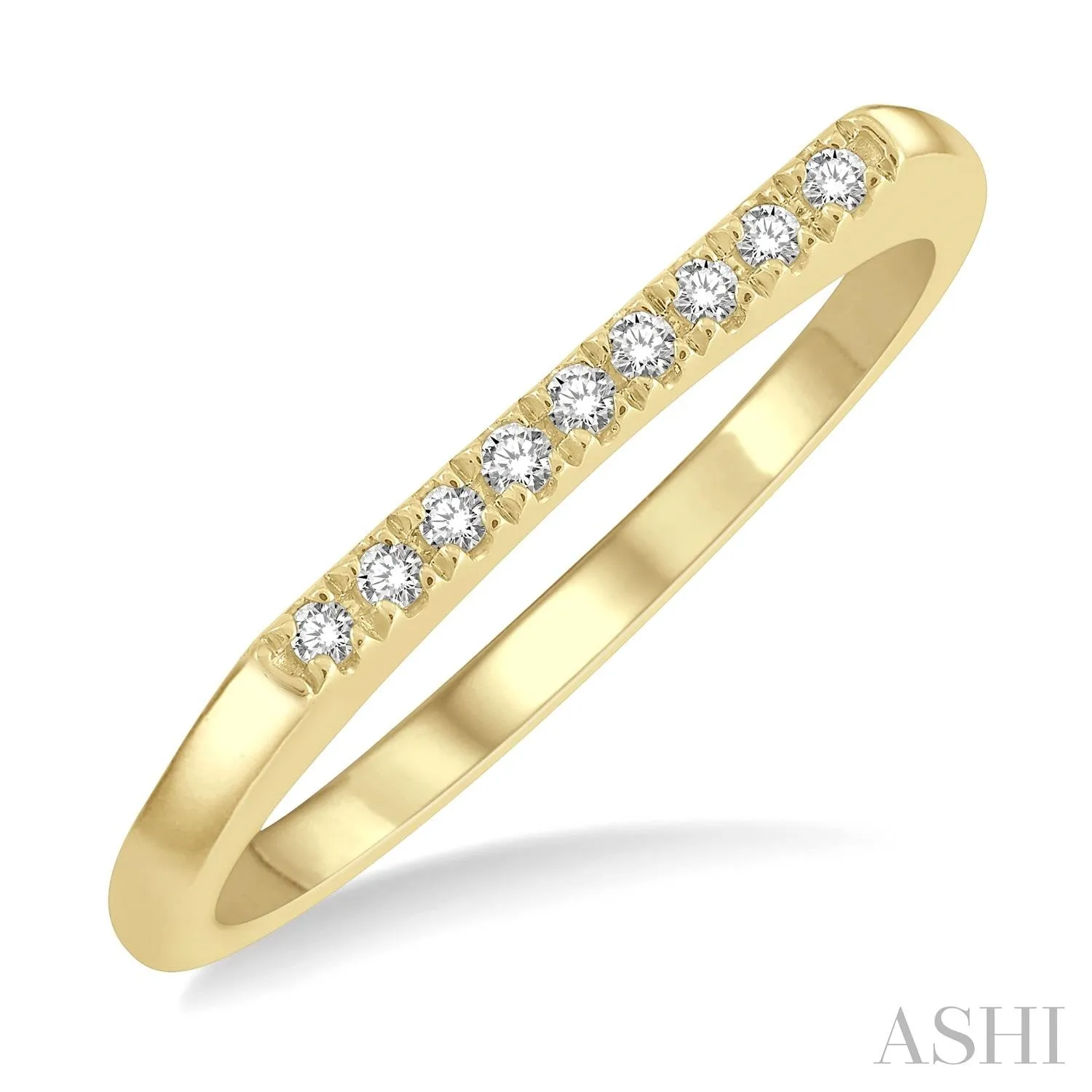 10KY Diamond Bar Top Stackable Ring w/ 0.07 ctw
