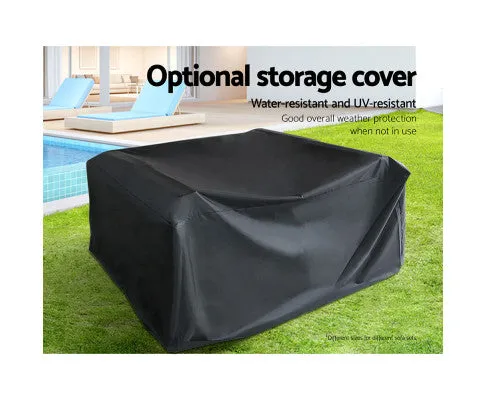13PC Sofa Set with Storage Cover Outdoor Furniture Wicker