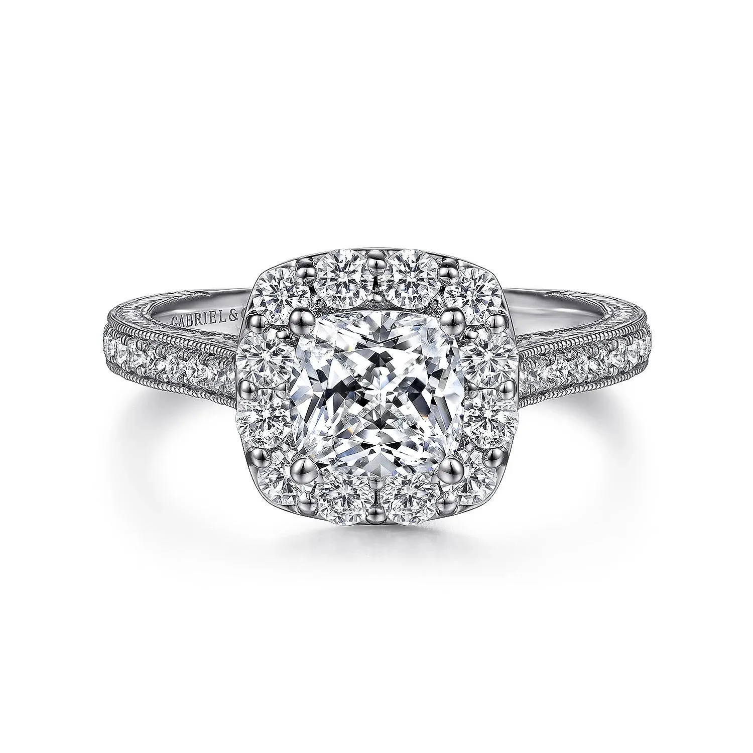 14KW Diamond Engagement Semi-Mount Ring, .55 CTW