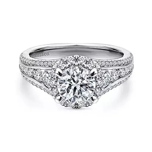 14KW Semi-Mount Diamond Engagement Ring w/ 1.07 ctw, Size 6.5