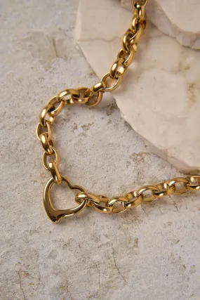 18k Gold Plated Heart Necklace