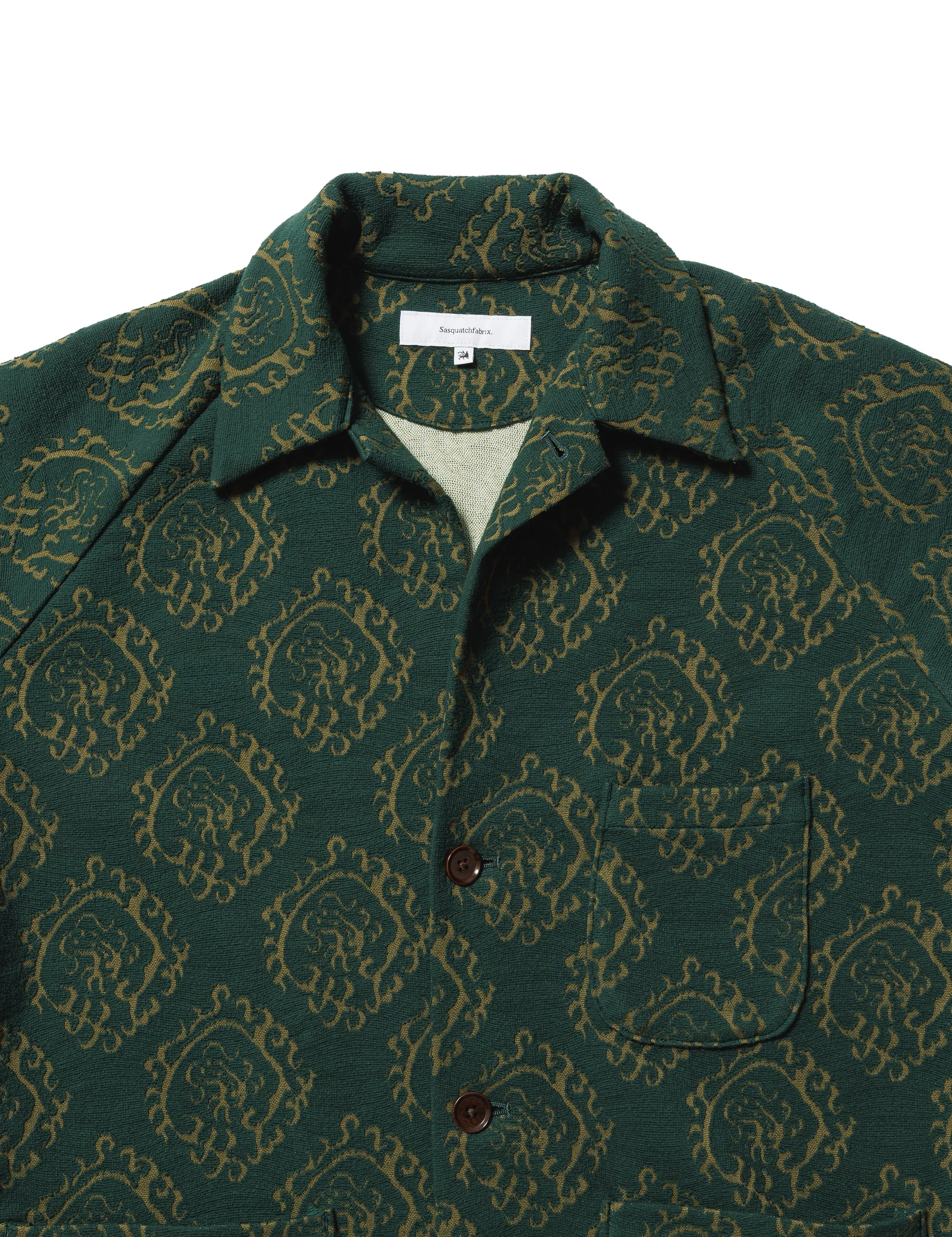 24AW-CSS-003 / “CURLED UP DRAGON” TRACK JACKET / DARK GREEN