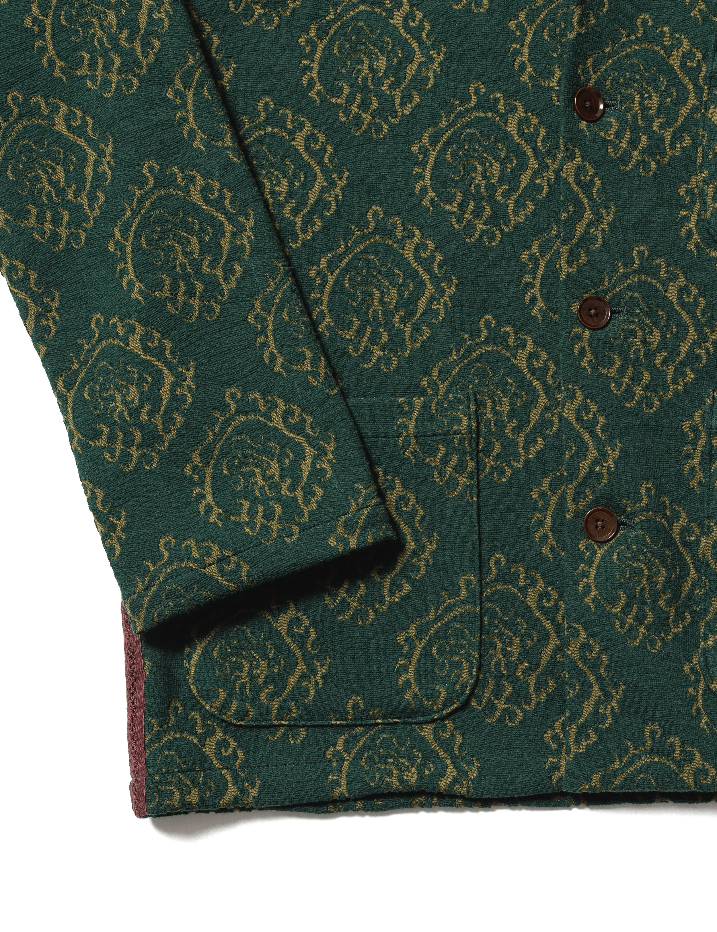 24AW-CSS-003 / “CURLED UP DRAGON” TRACK JACKET / DARK GREEN