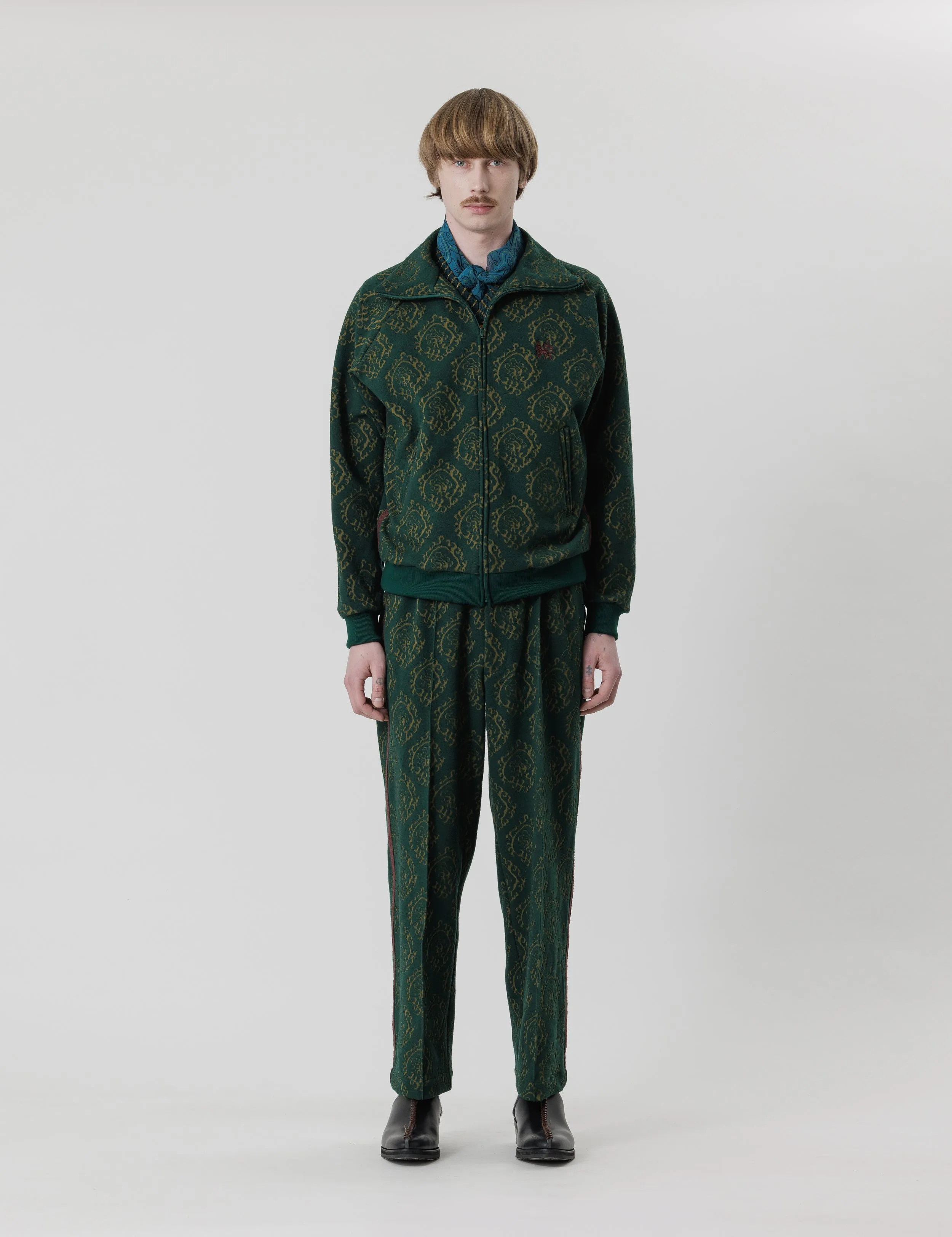 24AW-CSS-003 / “CURLED UP DRAGON” TRACK JACKET / DARK GREEN