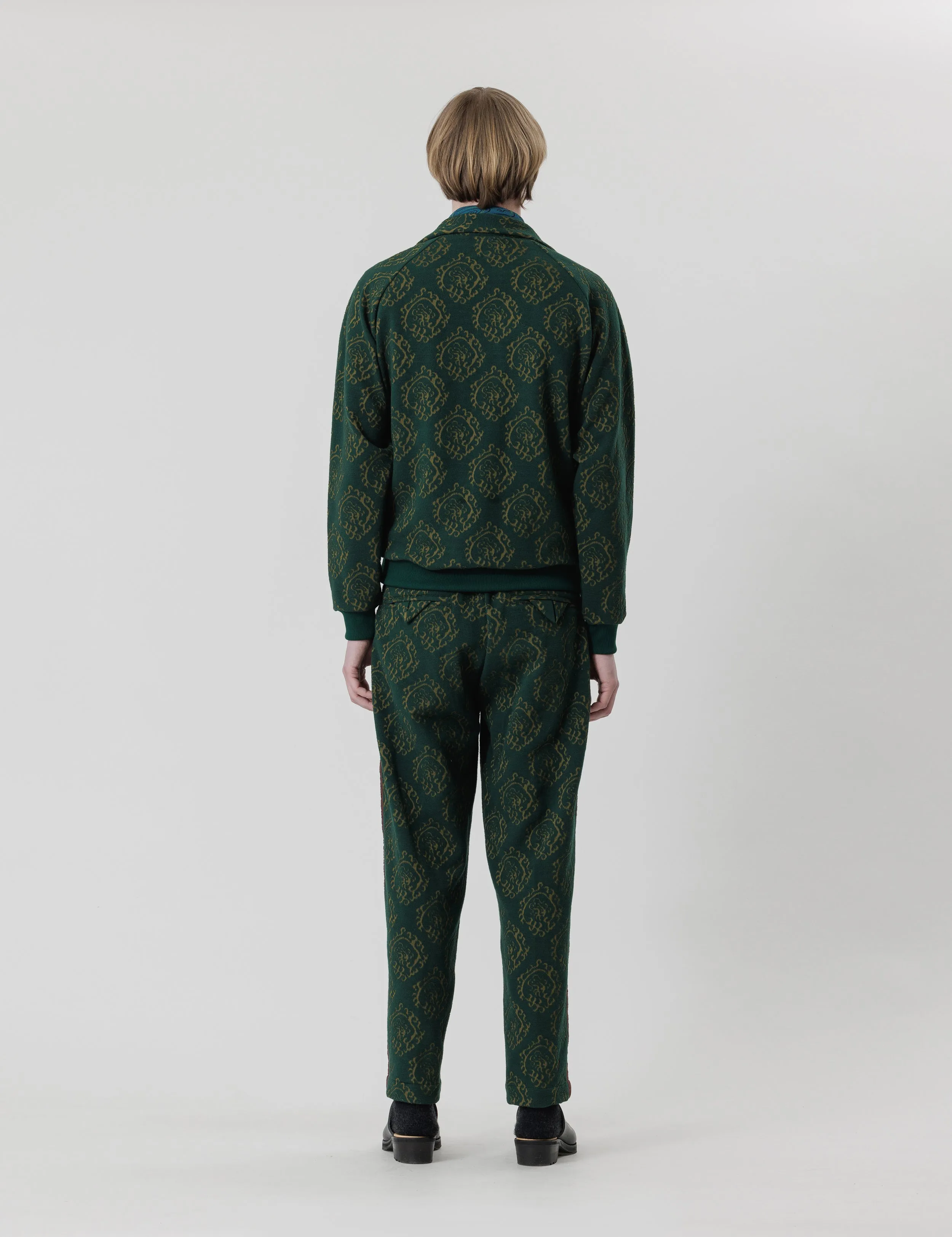 24AW-CSS-003 / “CURLED UP DRAGON” TRACK JACKET / DARK GREEN