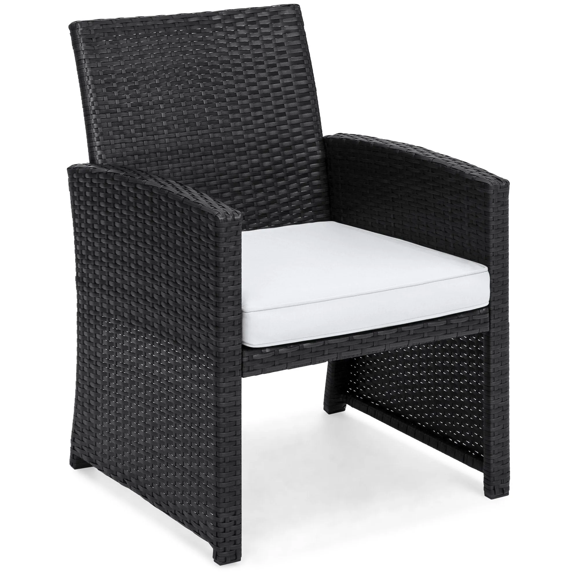 4-Piece Outdoor Wicker Sofa Furniture Set w/ 1 Double, 2 Single Sofas, Table