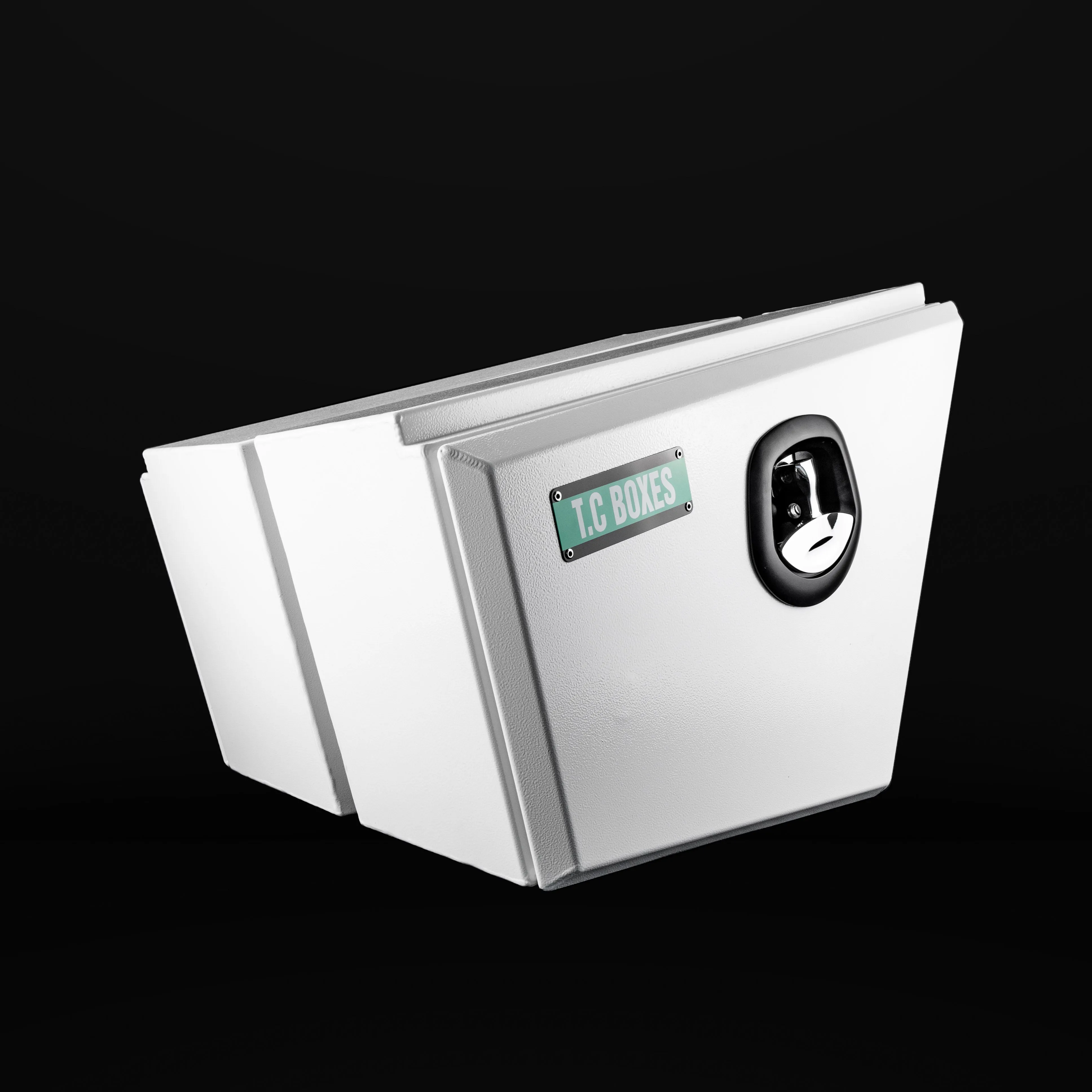 600mm NTR Tapered Aluminium Under Tray Toolbox (Pair) - White