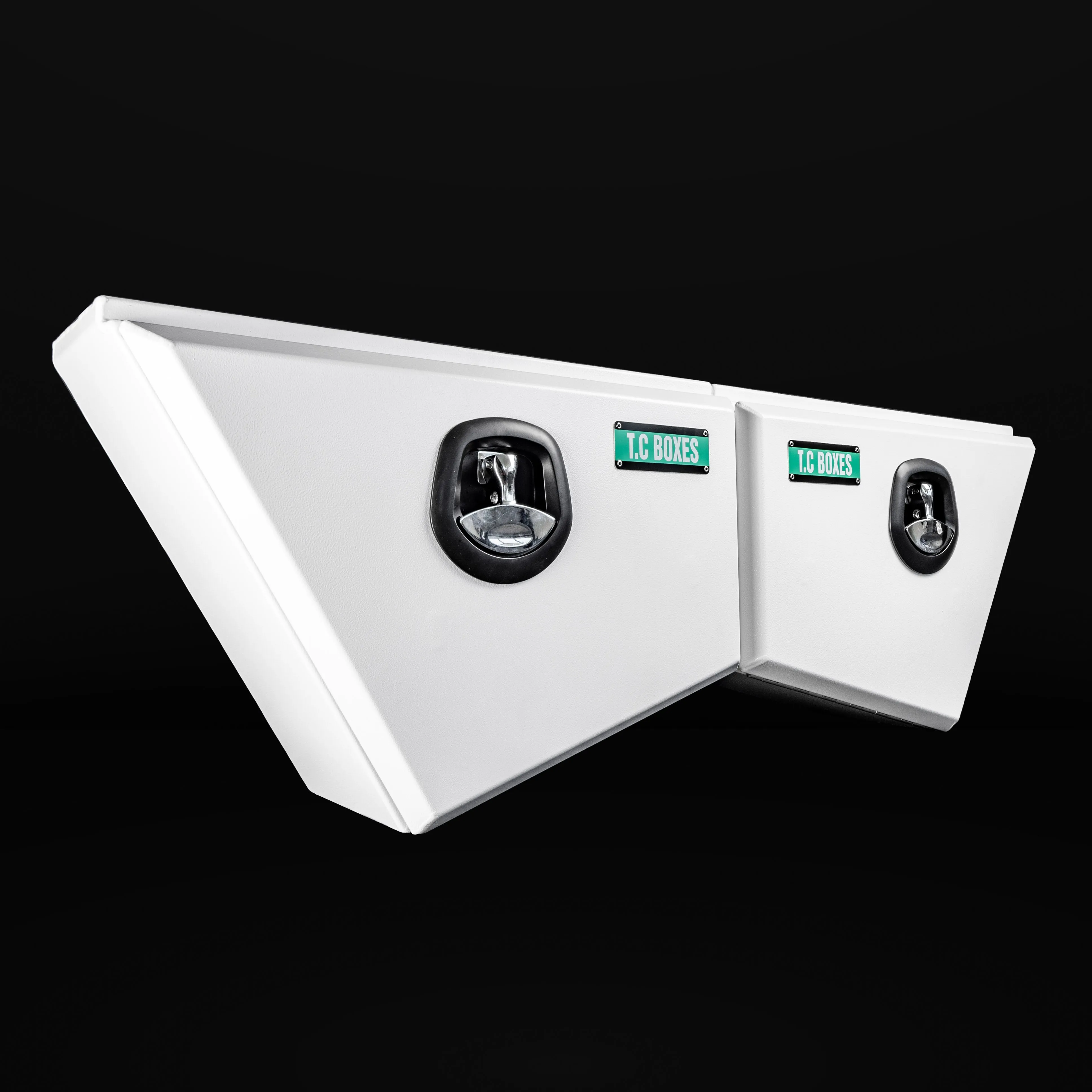 600mm NTR Tapered Aluminium Under Tray Toolbox (Pair) - White