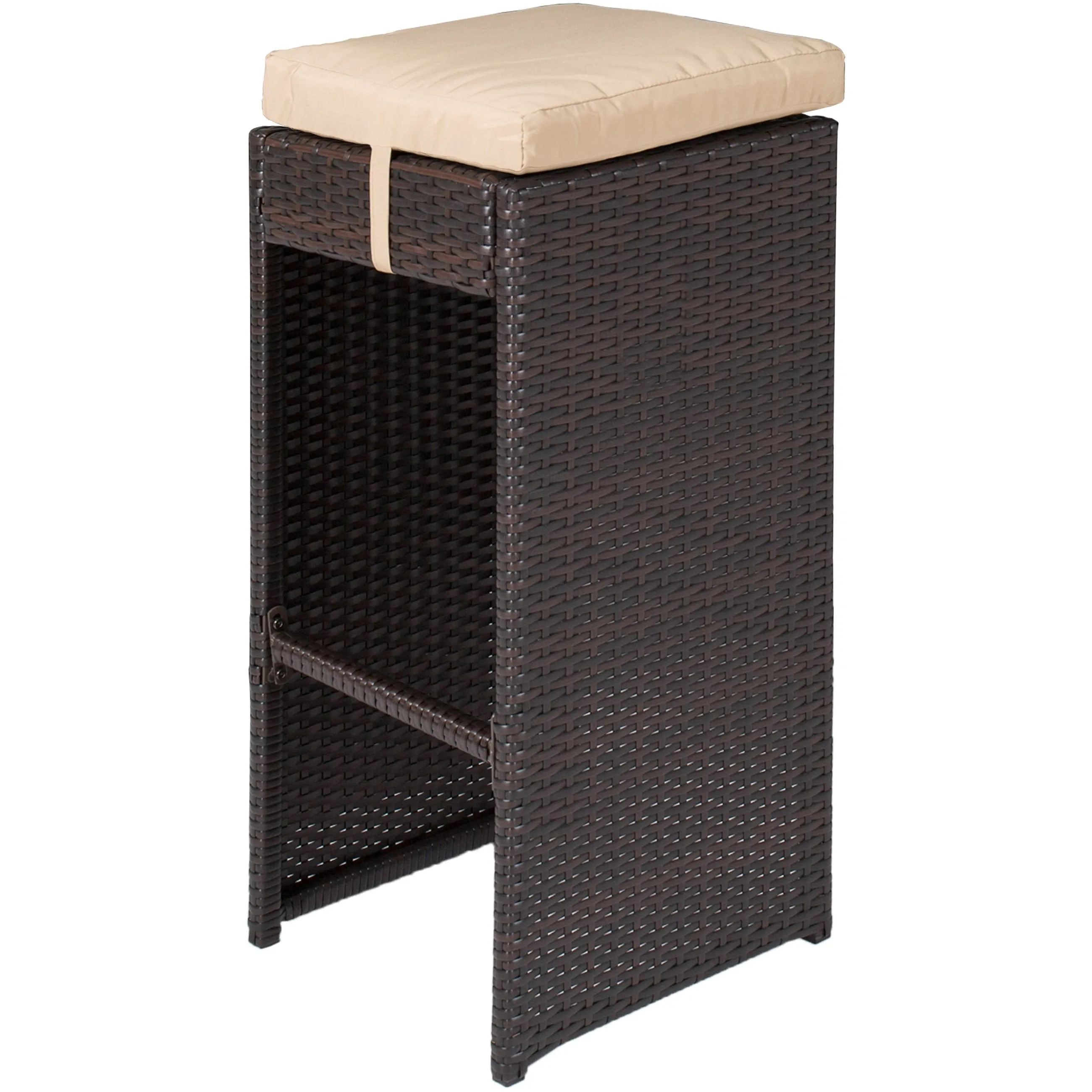 7-Piece Wicker Bar Patio Dining Set