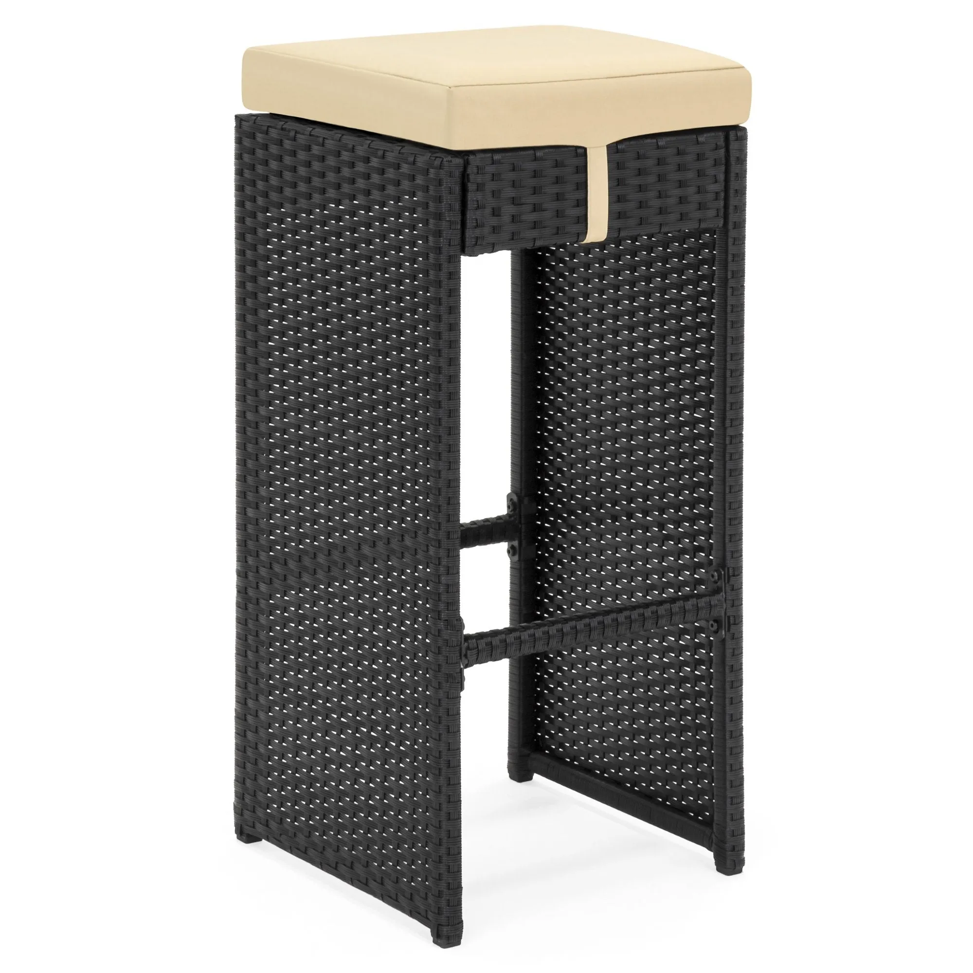 7-Piece Wicker Bar Patio Dining Set
