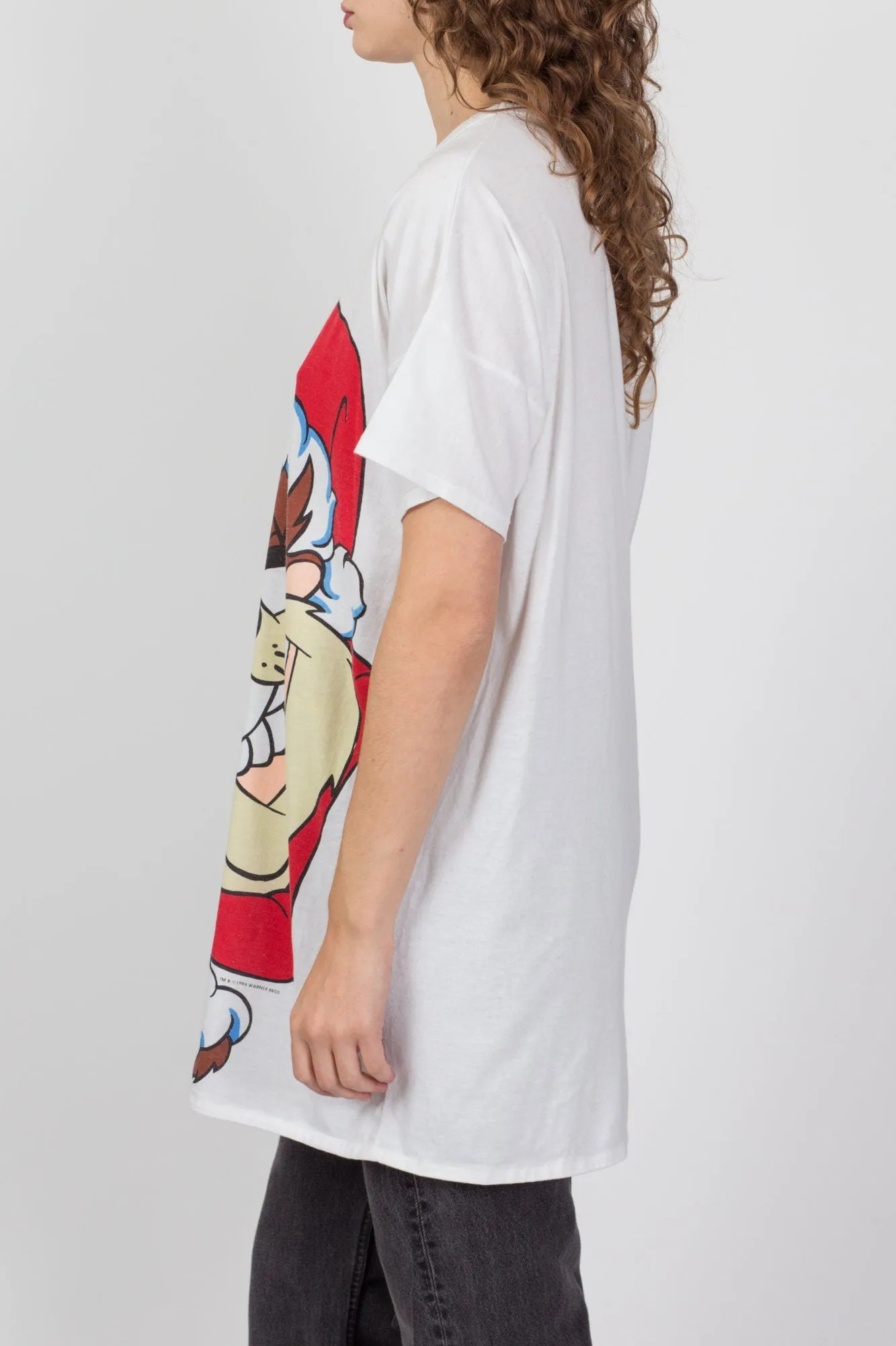 90s Christmas Tazmanian Devil T Shirt Dress - One Size