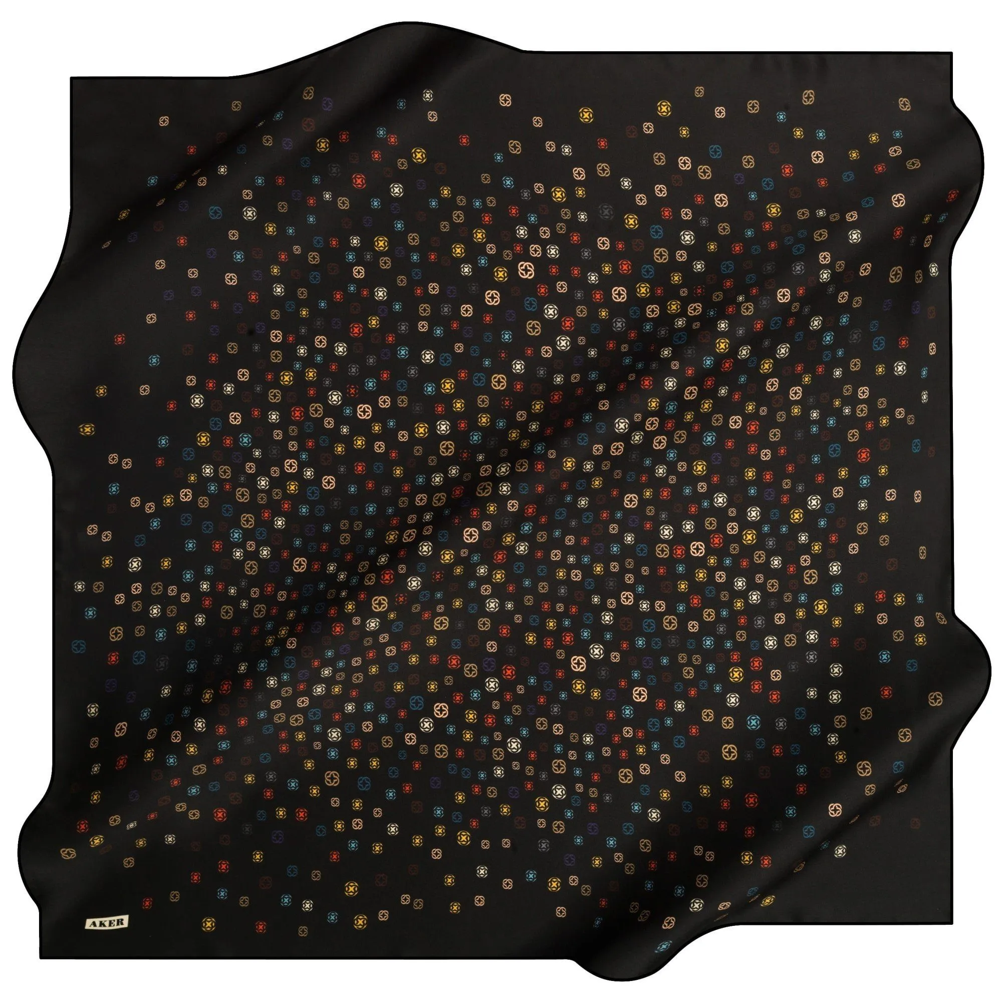 Aker Monogram Turkish Silk Scarf No 12