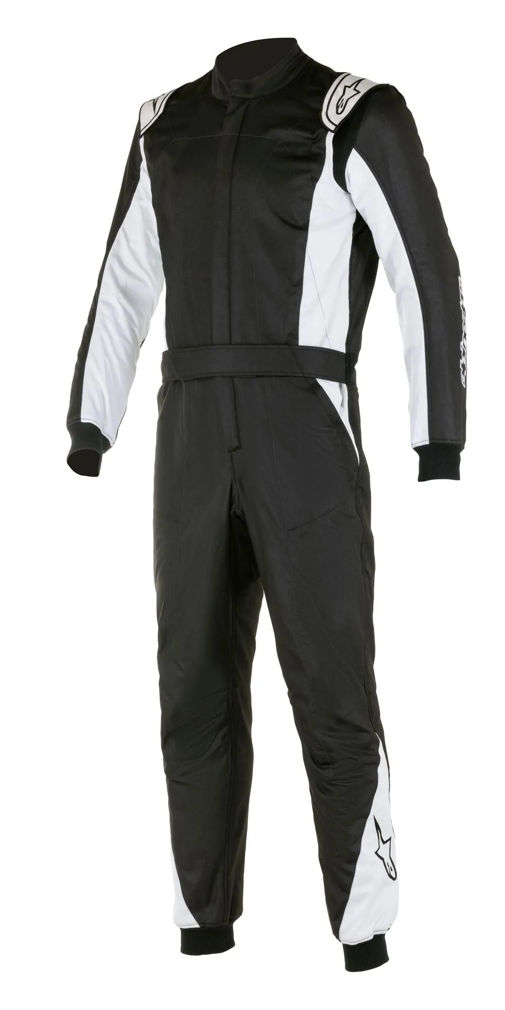 ALPINESTARS 3352722_119_58 ATOM Race suit, FIA 8856-2018, black/silver, Size 58