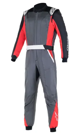 ALPINESTARS 3352722_1436_66 ATOM Race suit, FIA 8856-2018, anthracite/black/red, Size 66