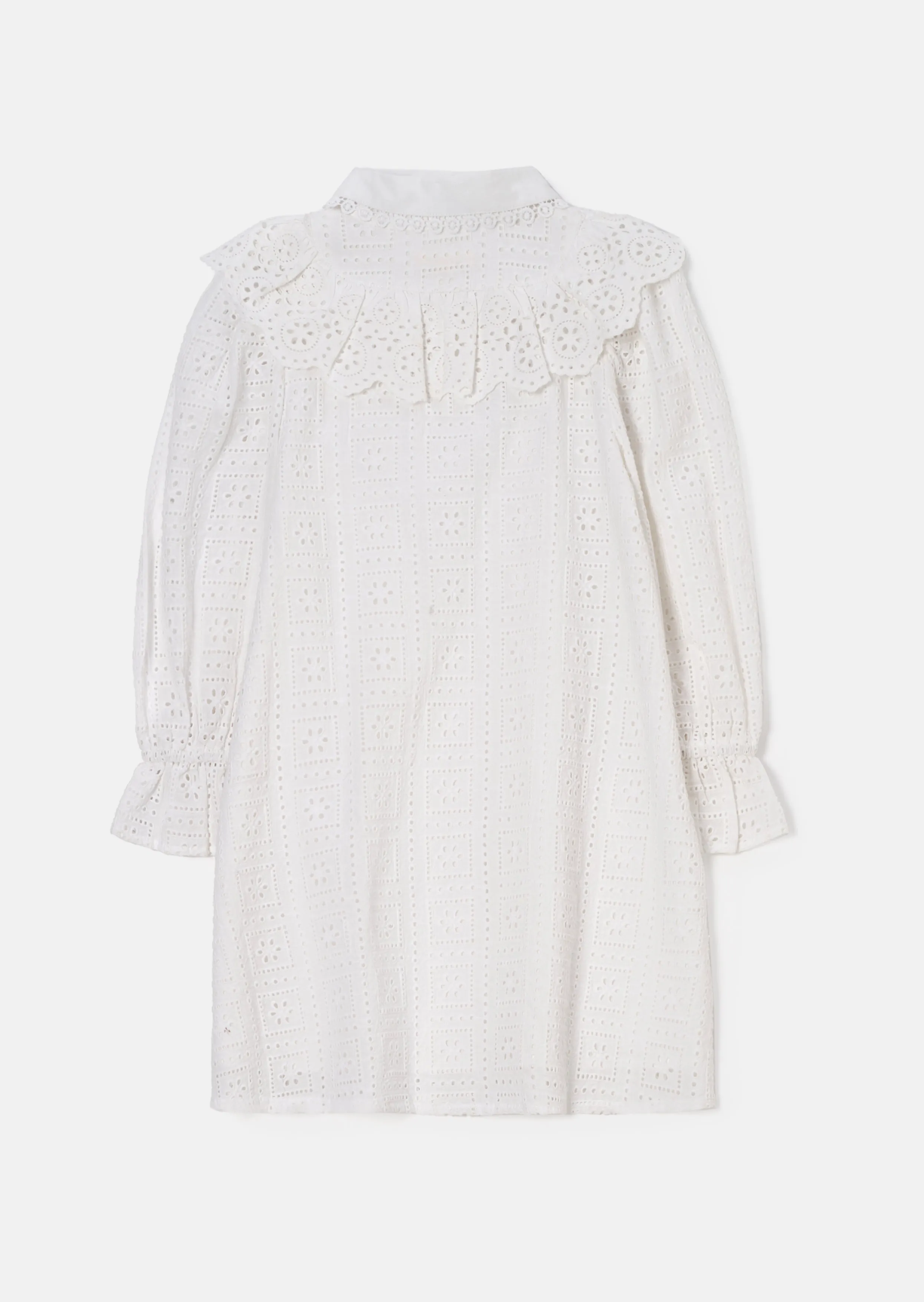 Amelie White Broderie Shirt Dress