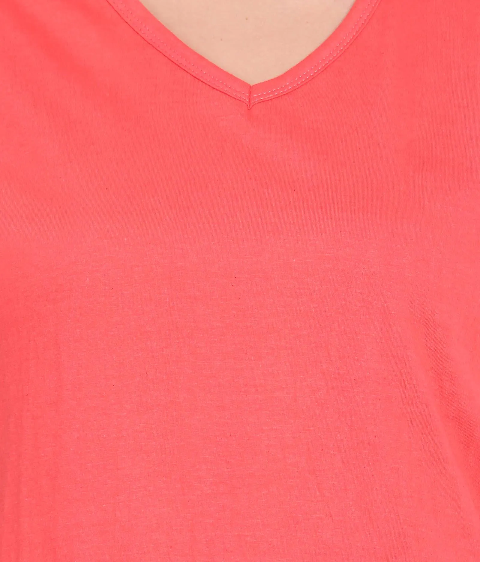 American-Elm Women's Dark Pink Cotton Half Sleeve Regular Fit Night Dress