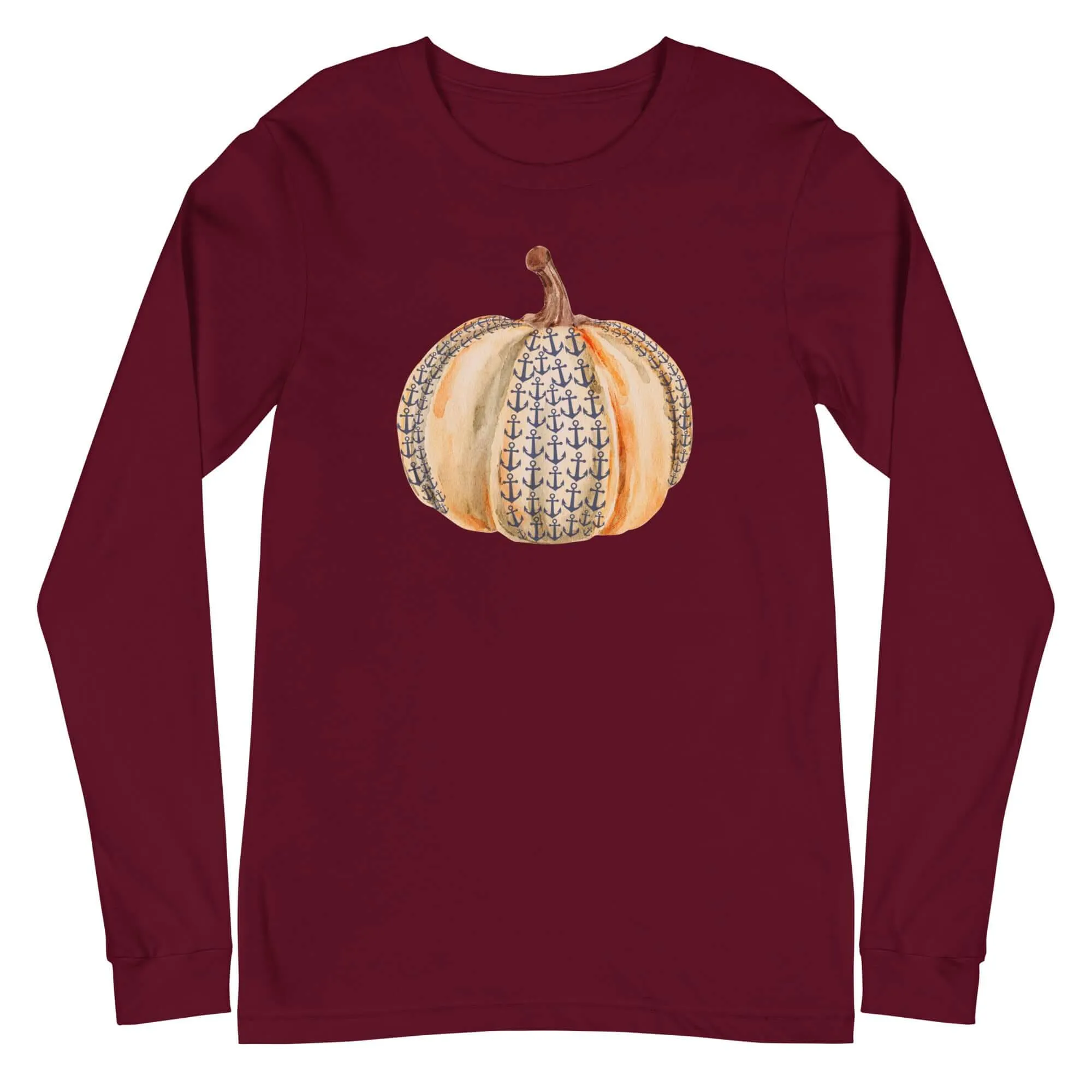 Anchor Pumpkin Fall Long Sleeve Lake Tee