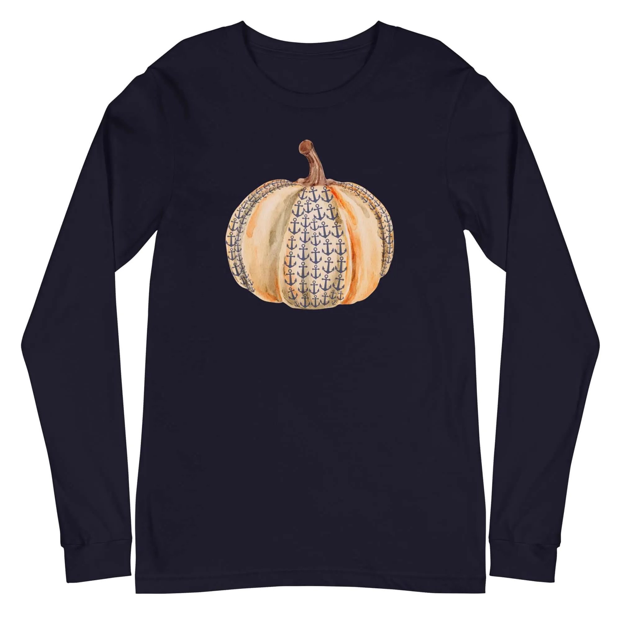 Anchor Pumpkin Fall Long Sleeve Lake Tee