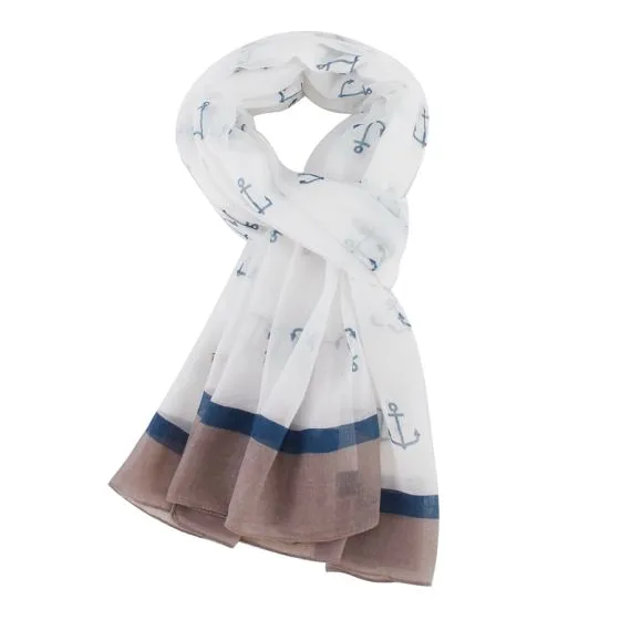 Anchors and Stripes Scarf