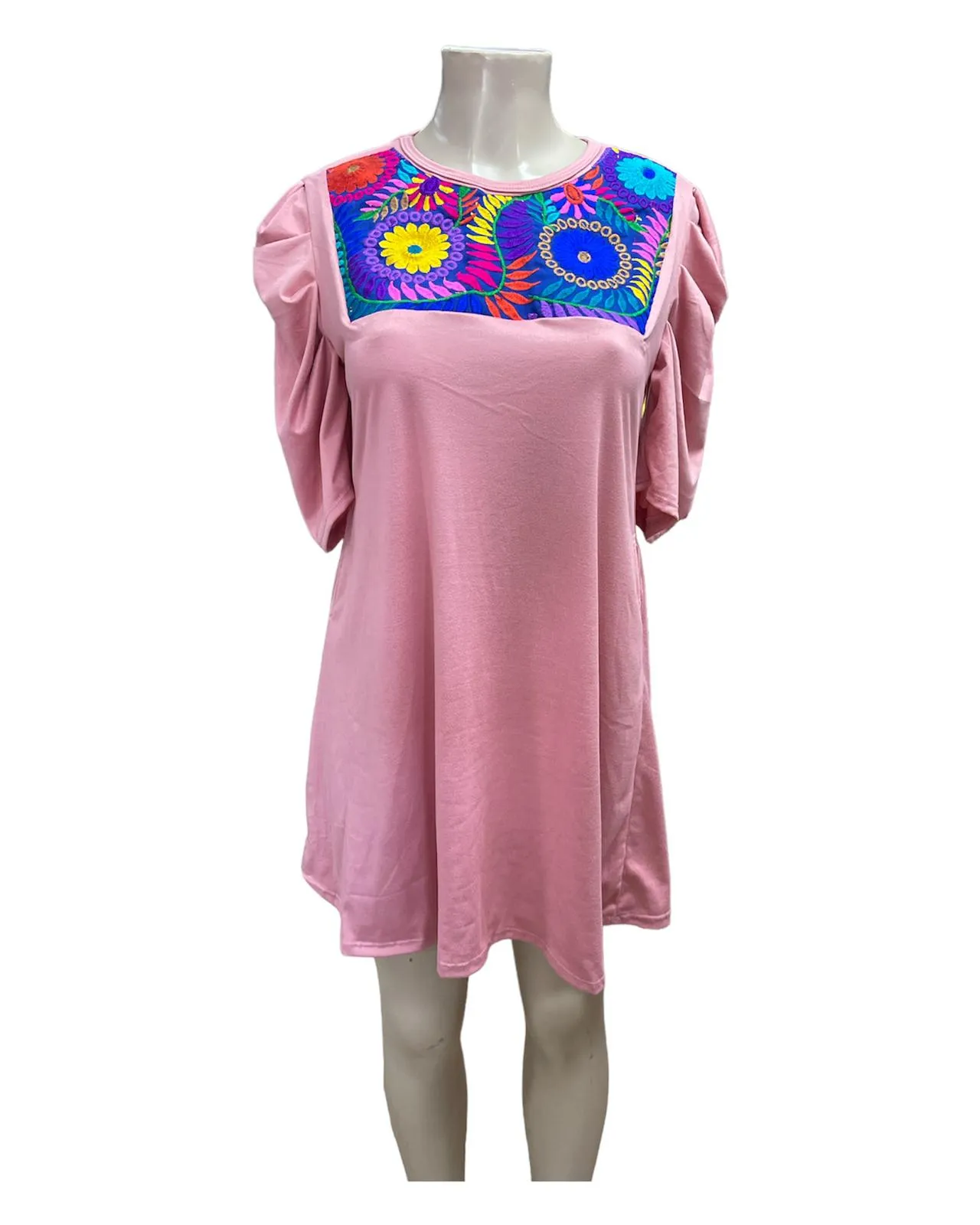 Artesana Embroidered Dress with Pockets