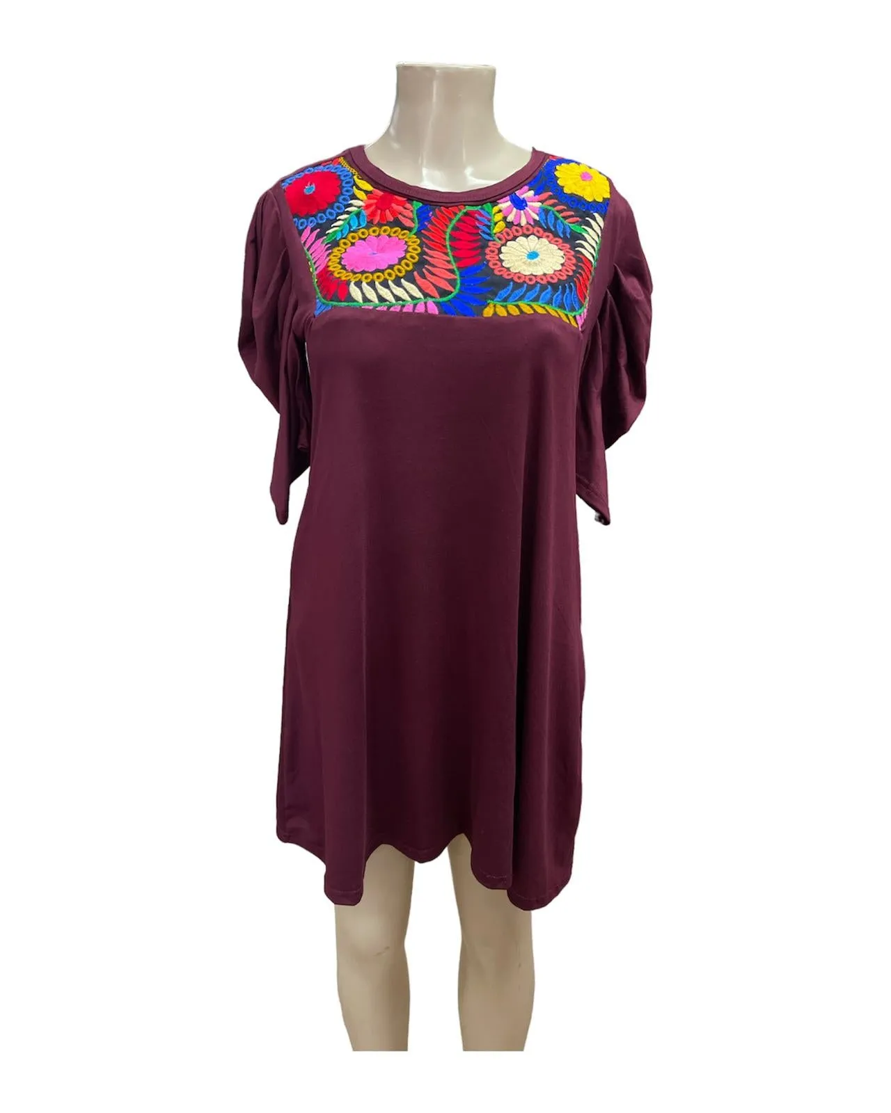 Artesana Embroidered Dress with Pockets