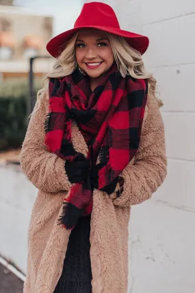 Aspen Cuddles Buffalo Check Blanket Scarf