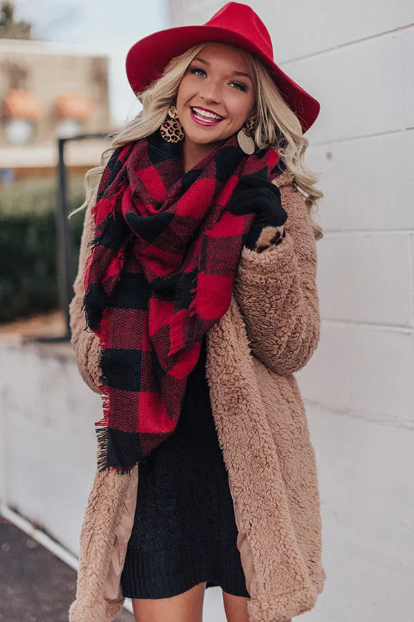 Aspen Cuddles Buffalo Check Blanket Scarf