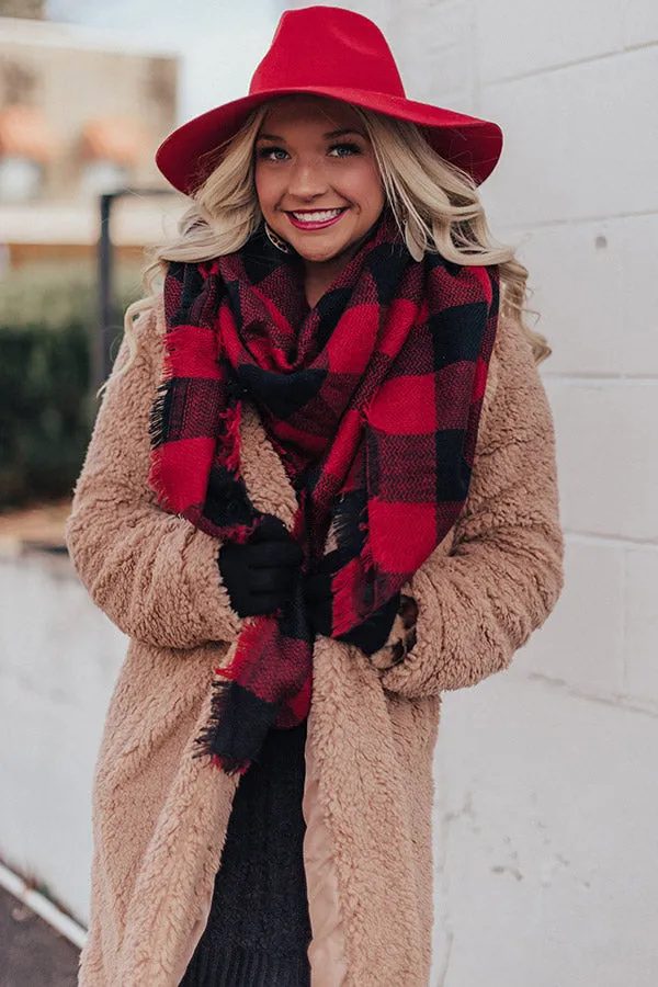 Aspen Cuddles Buffalo Check Blanket Scarf