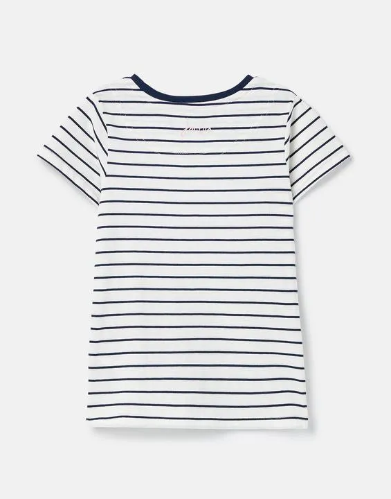 Astra Butterfly Stripe 2-Way Sequin Artwork Short Sleeve Tee - Select Size