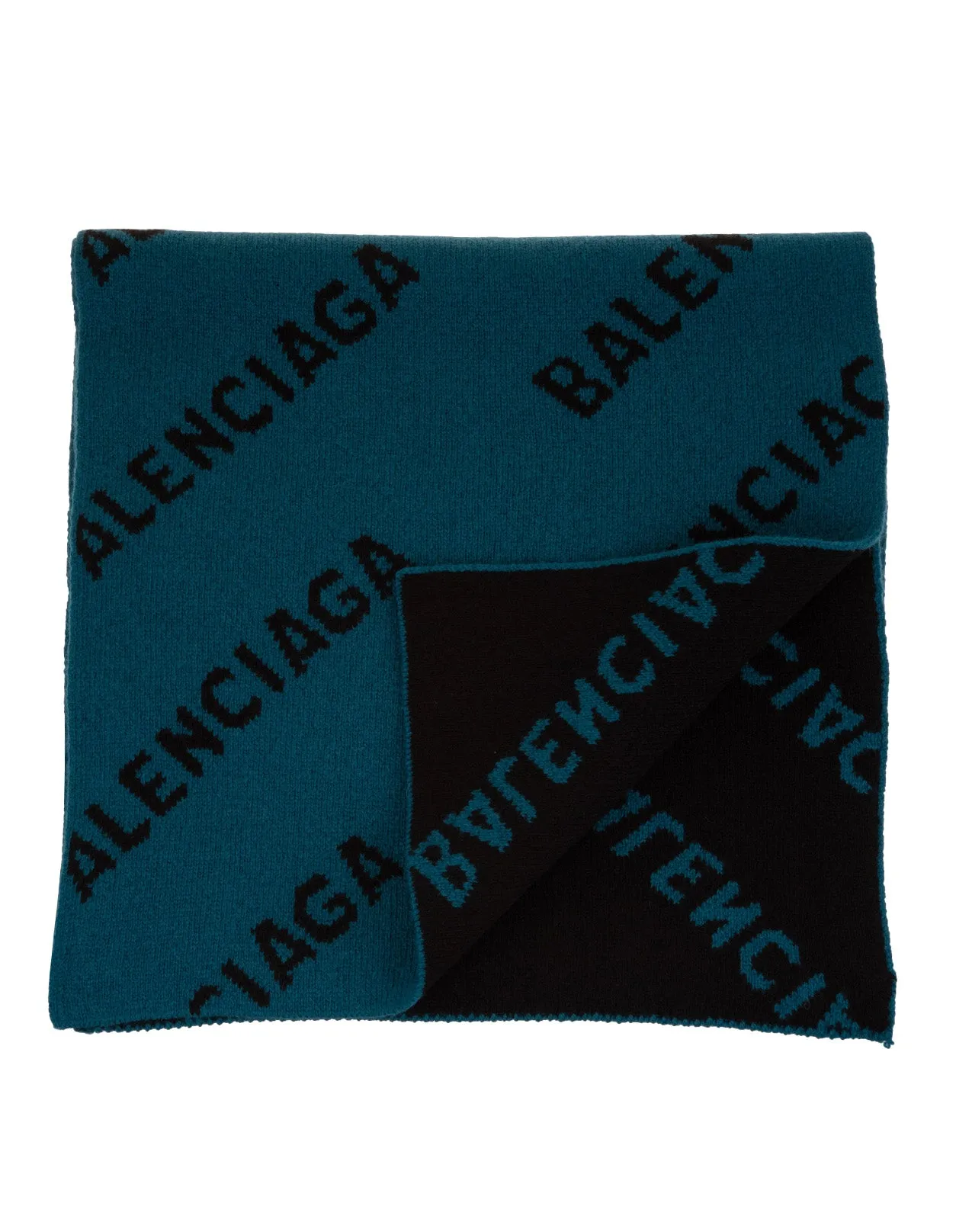 Balenciaga Allover Logo Knit Scarf