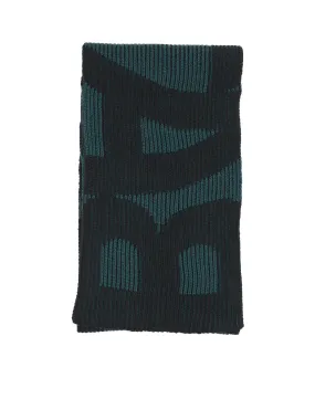Balenciaga Logo Intarsia Knit Scarf