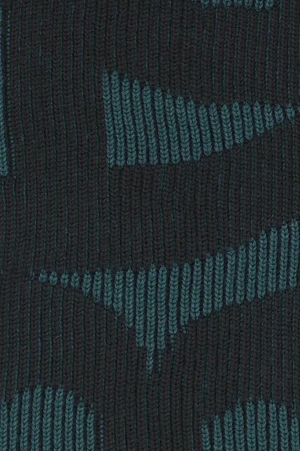 Balenciaga Logo Intarsia Knit Scarf