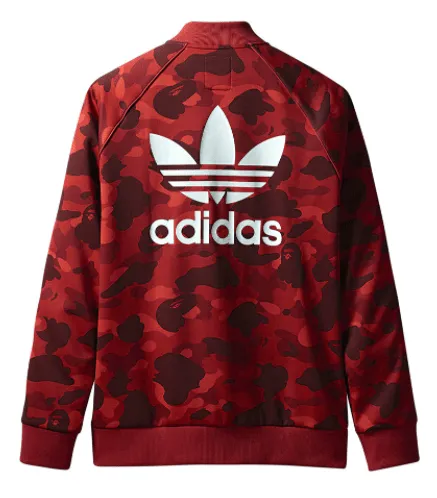 BAPE x Adidas Adicolor Track Jacket Raw Red