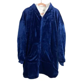 Bella Russo Sherpa Lined Navy Hooded Jacket- Size ~S (no size tag, fits like S)