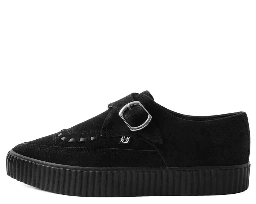 Black Faux Suede Pointed Buckle EZC