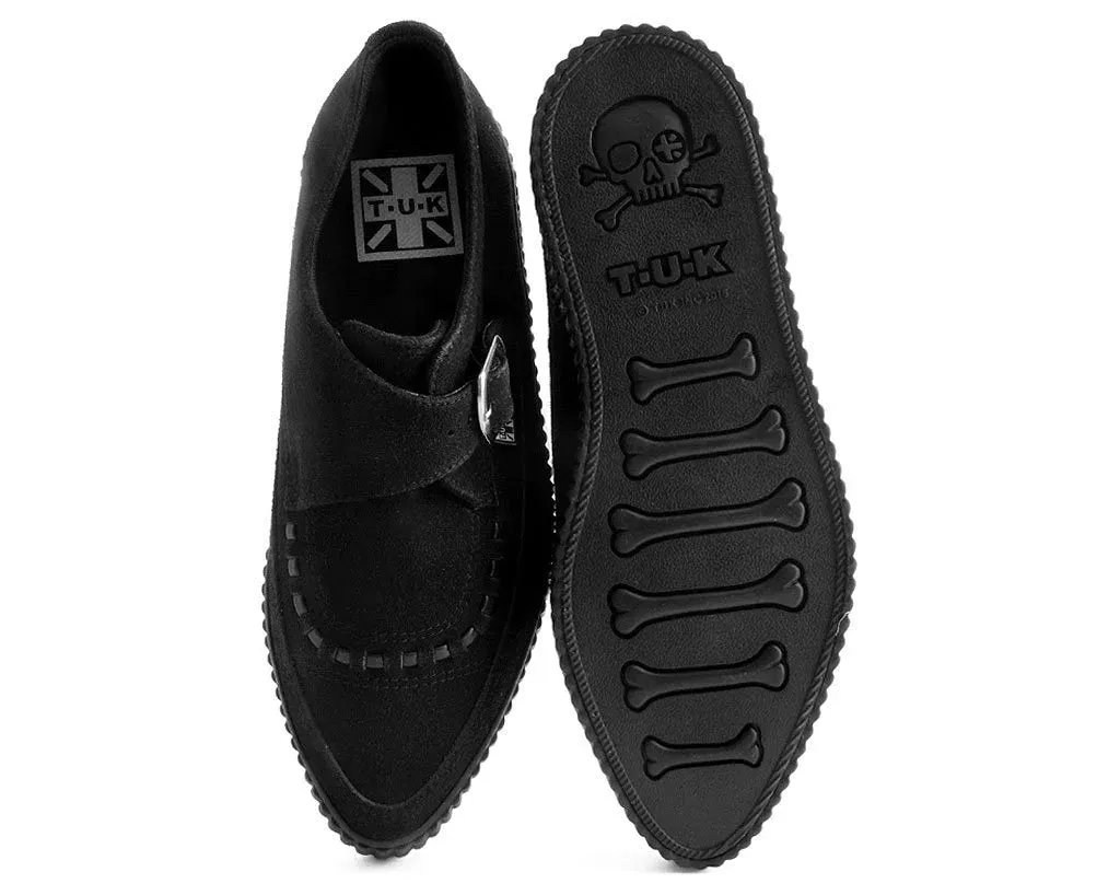 Black Faux Suede Pointed Buckle EZC
