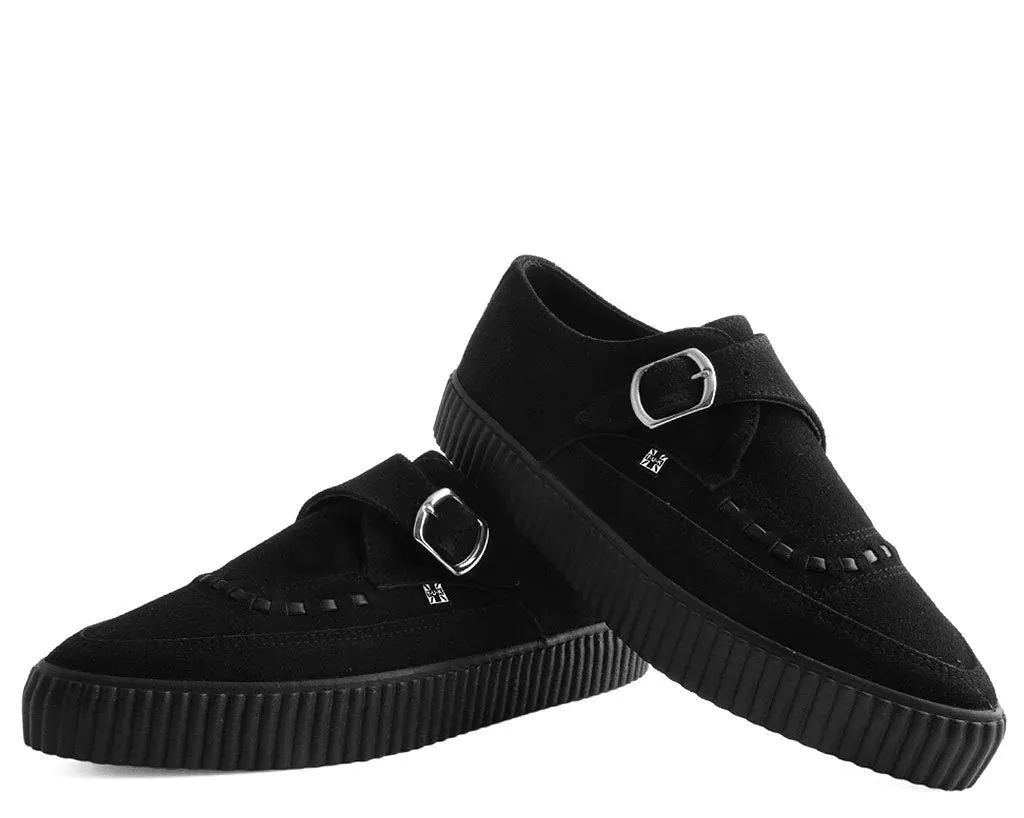 Black Faux Suede Pointed Buckle EZC