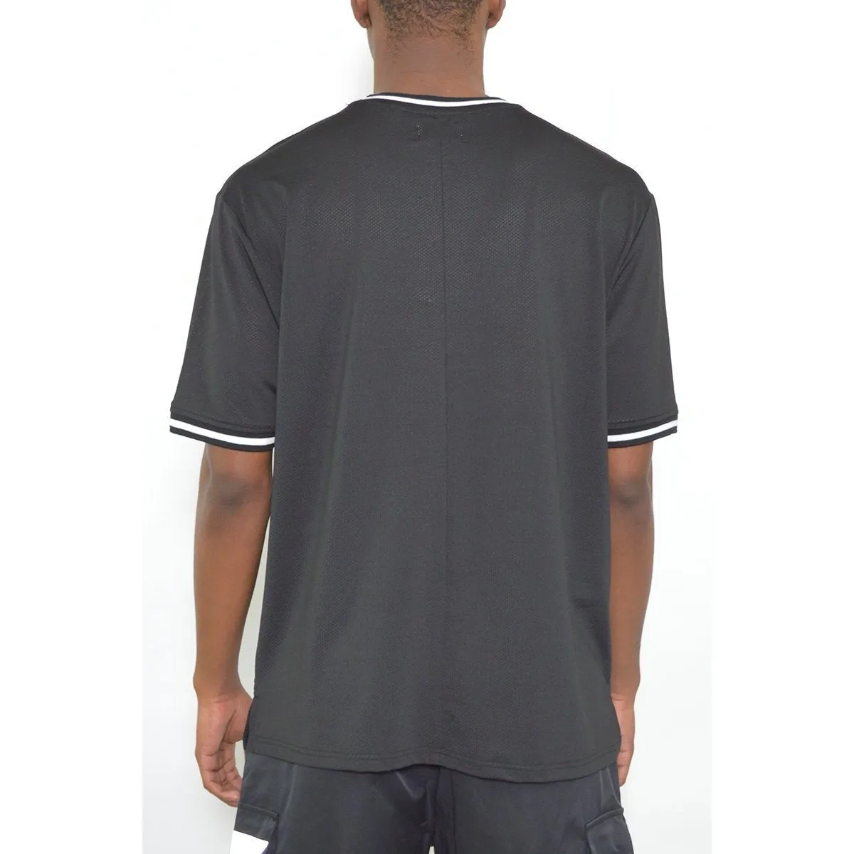 Black Micromesh T-Shirt