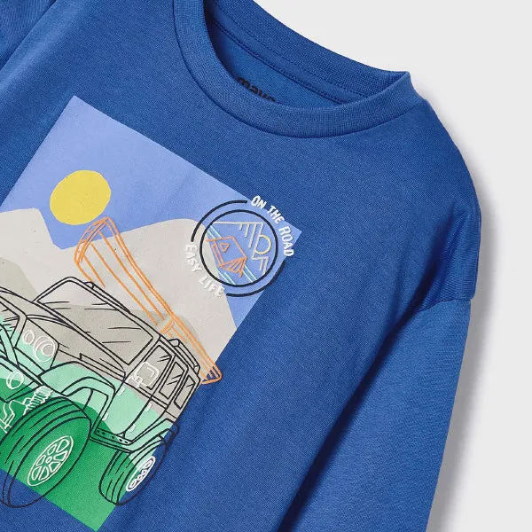 BLUE LONG SLEEVE T-SHIRT FOR BOYS