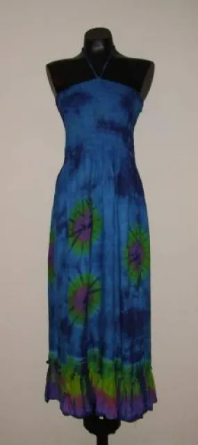 Blue Tie-Dye Dress