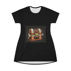 Bone Chest All Over Print T-Shirt Dress