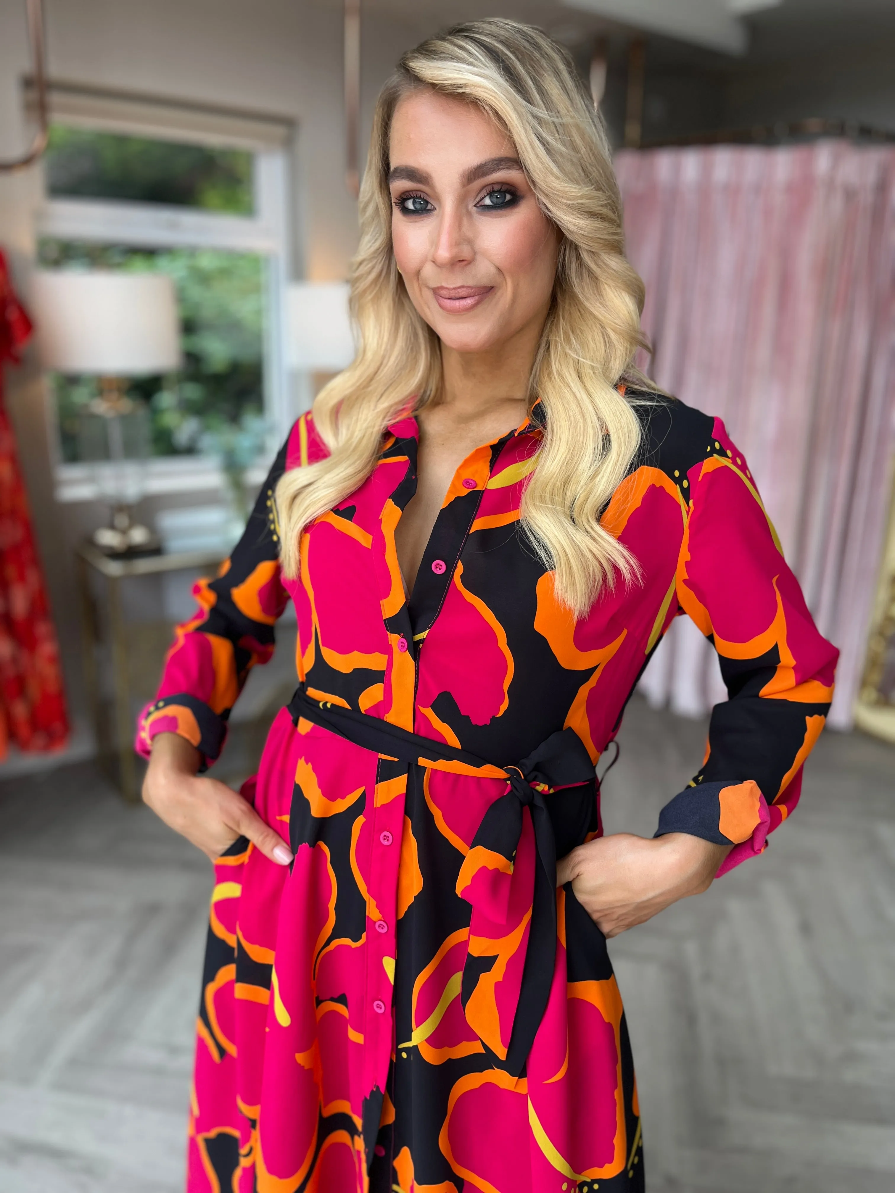 Brielle Floral Shirt Dress