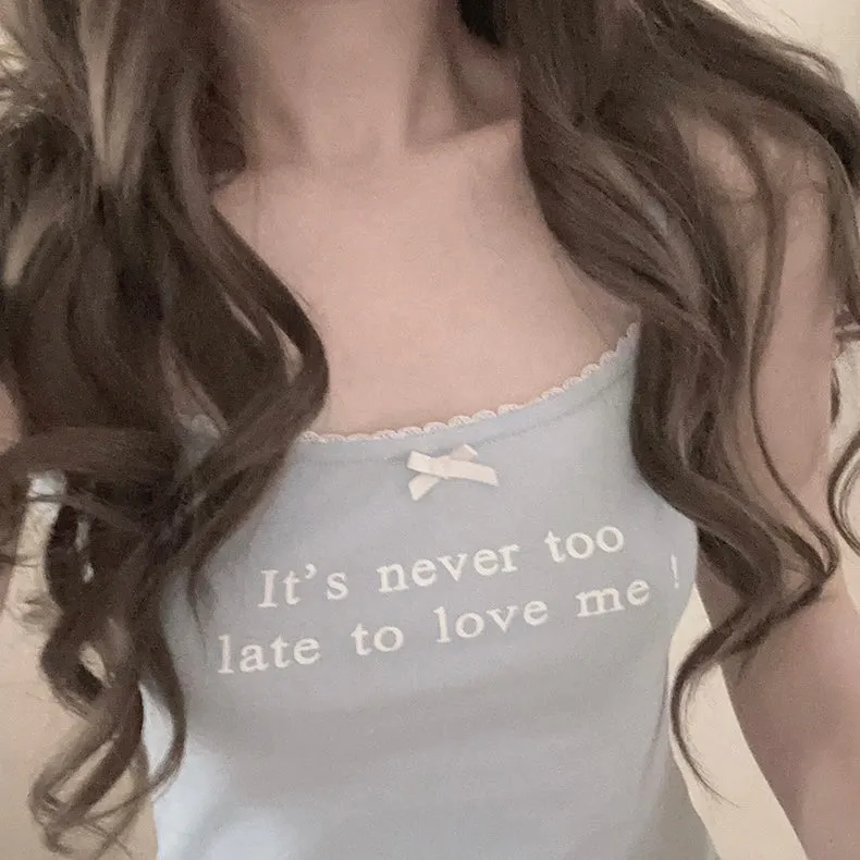 [Buy 2 Get 1 Free] It’s never too late to love me cotton vest top