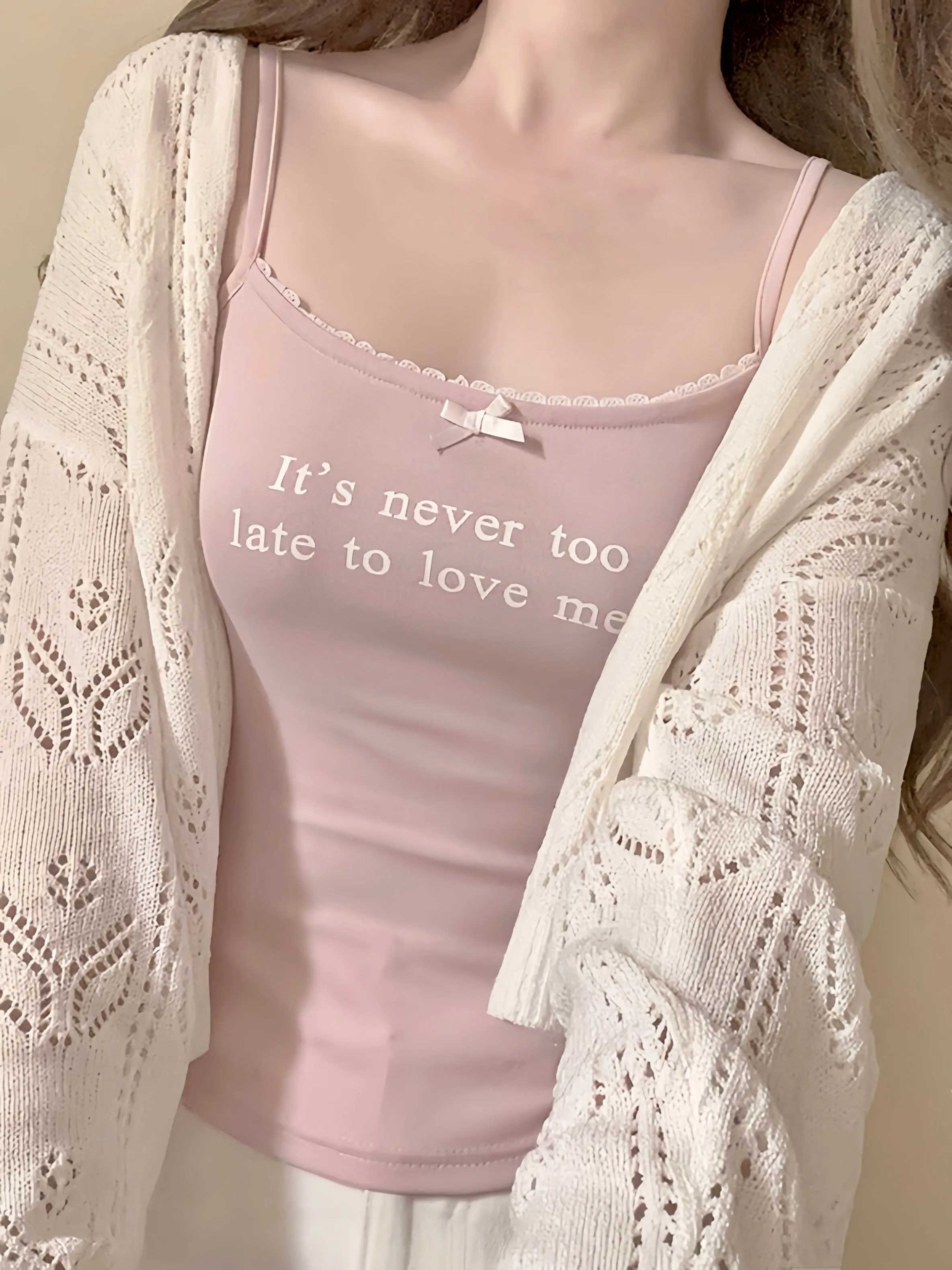 [Buy 2 Get 1 Free] It’s never too late to love me cotton vest top