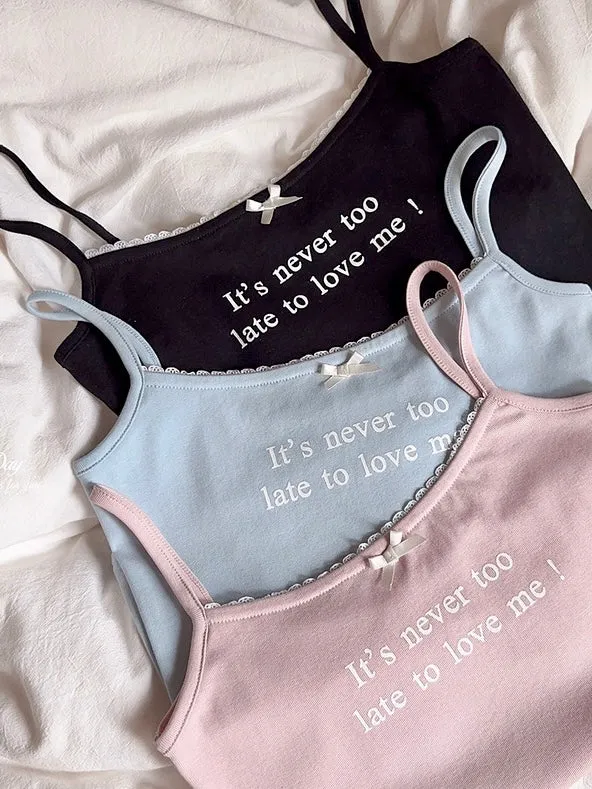 [Buy 2 Get 1 Free] It’s never too late to love me cotton vest top
