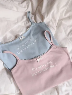 [Buy 2 Get 1 Free] It’s never too late to love me cotton vest top