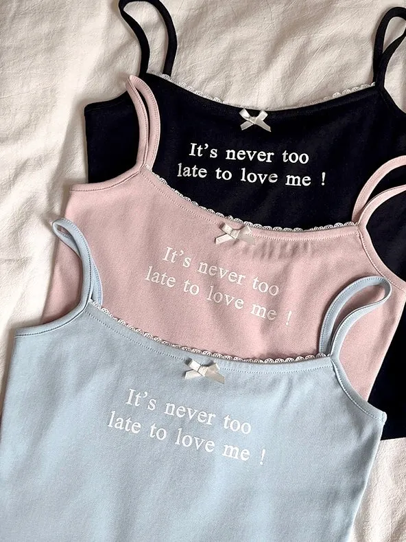 [Buy 2 Get 1 Free] It’s never too late to love me cotton vest top