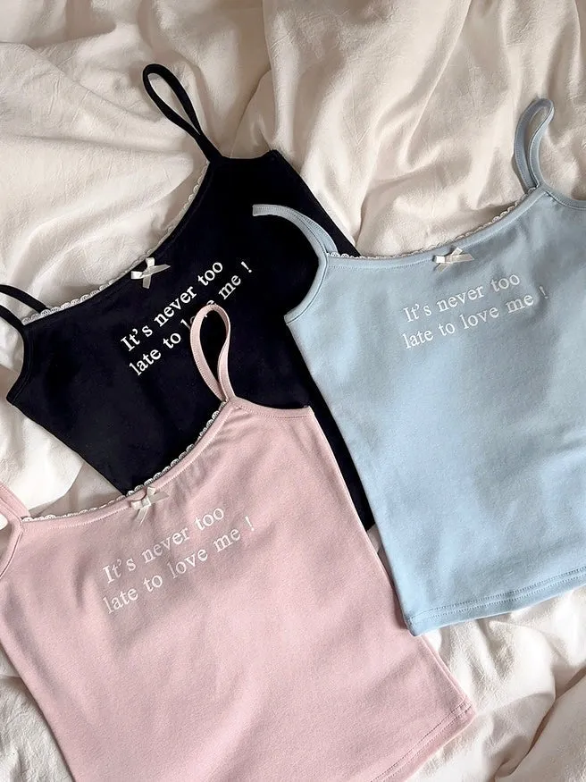 [Buy 2 Get 1 Free] It’s never too late to love me cotton vest top